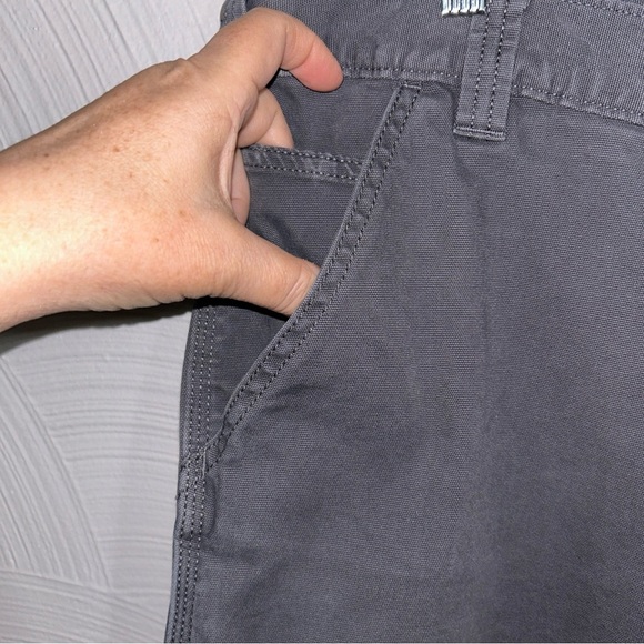 Carhartt Shorts Men Rugged Flex Relaxed Fit Cargo Gray Canvas BS2514-M Size 46 - Picture 2 of 8